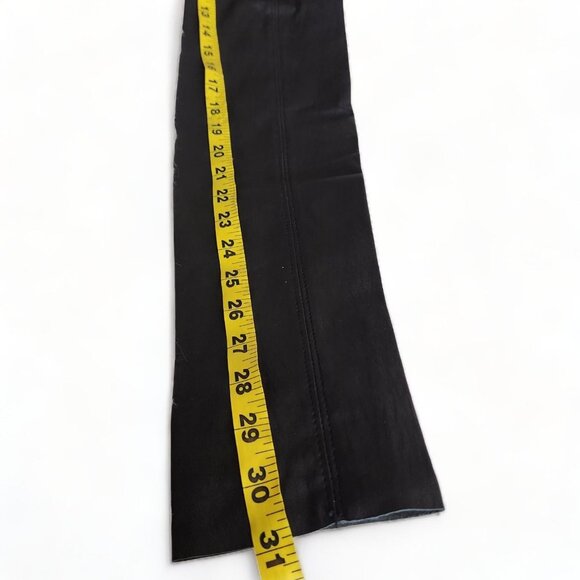 R13 Japanese Denim Knee Chaps‎ Shredded Black Leather Sz 24 Style R13wm0040-69 - Picture 10 of 14